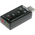 Placa de sunet USB, 2 Mufe, cu butoane volum, Virtual 7.1 Channel